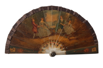 L'enfance d'après Lancret, éventail miniature XIXème
