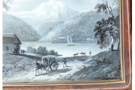 Grey landscape, 19th cetury snuffbox