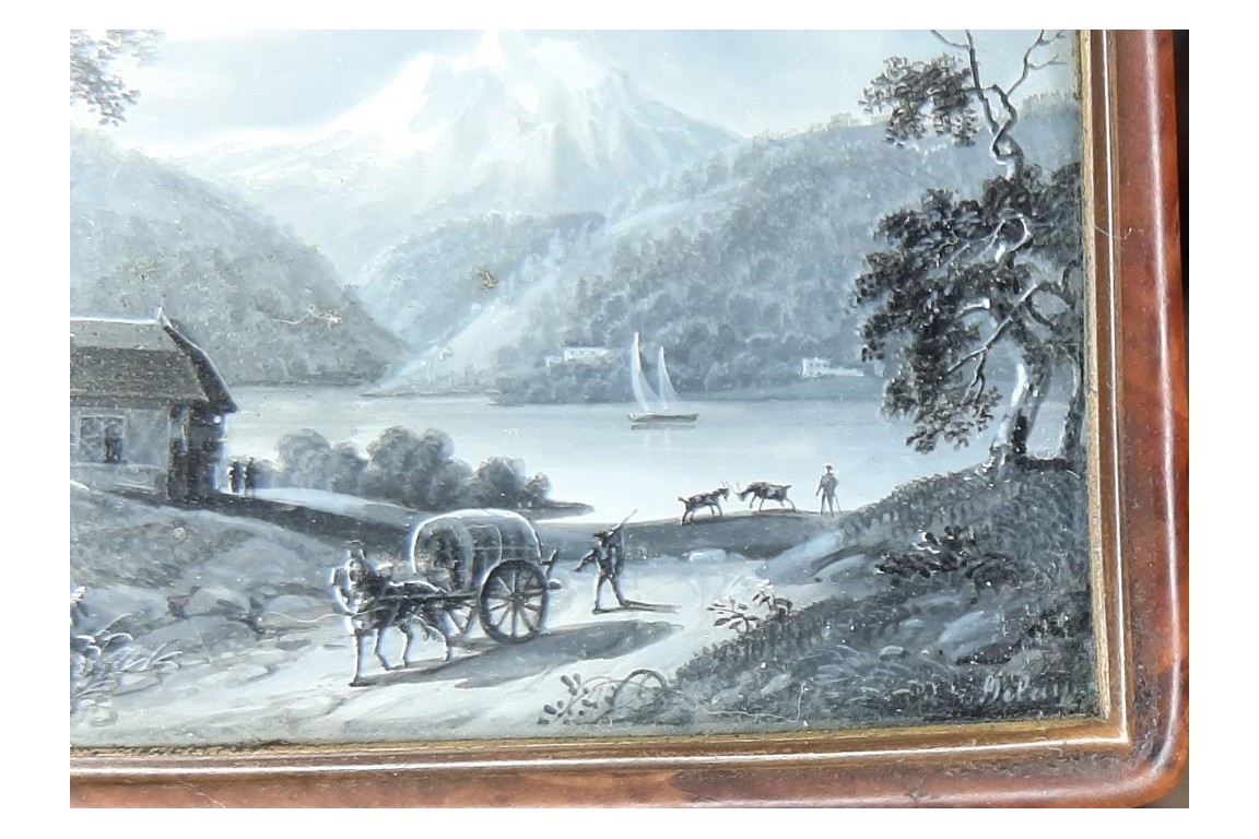 Grey landscape, 19th cetury snuffbox