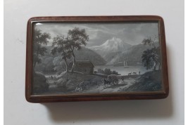 Paysage en grisaille, tabatière XIXème