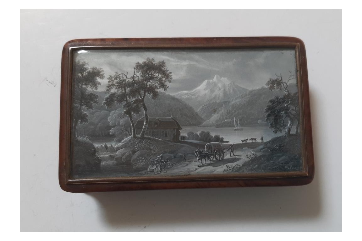 Grey landscape, 19th cetury snuffbox