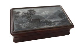 Grey landscape, 19th cetury snuffbox