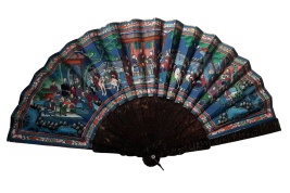 Canton en écaille, éventail Chine XIXeme