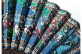 Canton en écaille, éventail Chine XIXeme