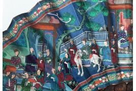Canton en écaille, éventail Chine XIXeme