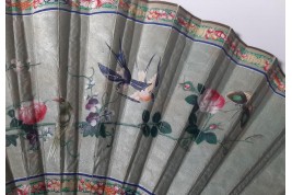 Canton en écaille, éventail Chine XIXeme