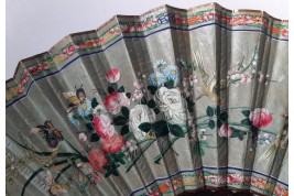 Canton en écaille, éventail Chine XIXeme