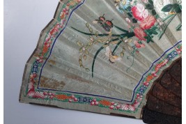 Canton en écaille, éventail Chine XIXeme
