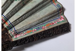 Canton en écaille, éventail Chine XIXeme