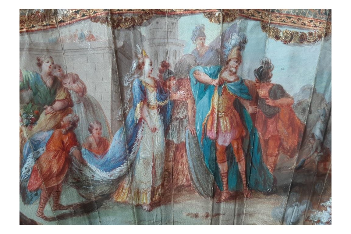 Caesar and Cleopatra, fan circa 1770