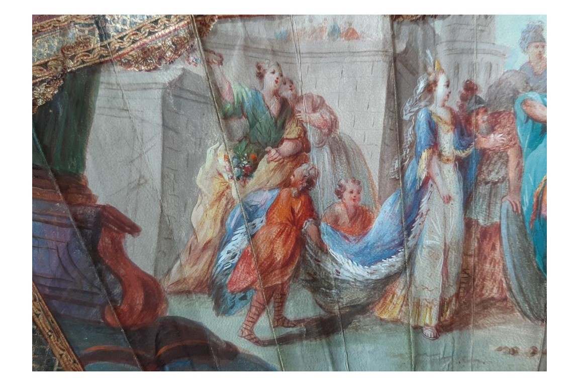Caesar and Cleopatra, fan circa 1770