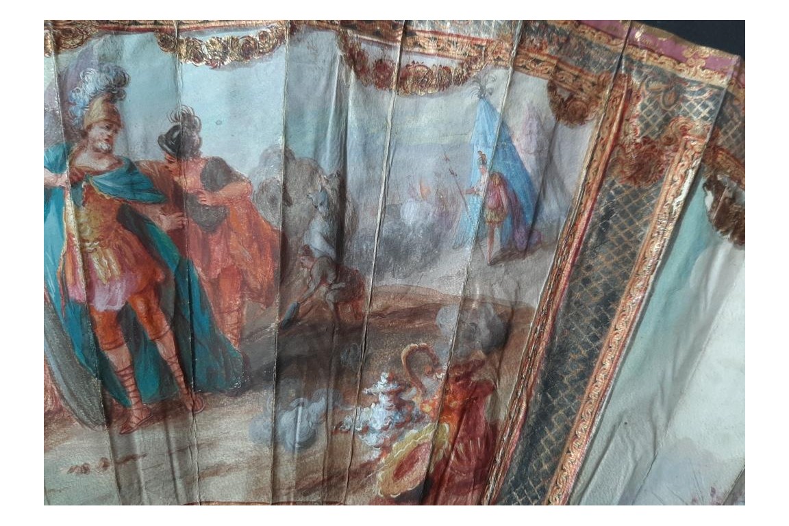 Caesar and Cleopatra, fan circa 1770