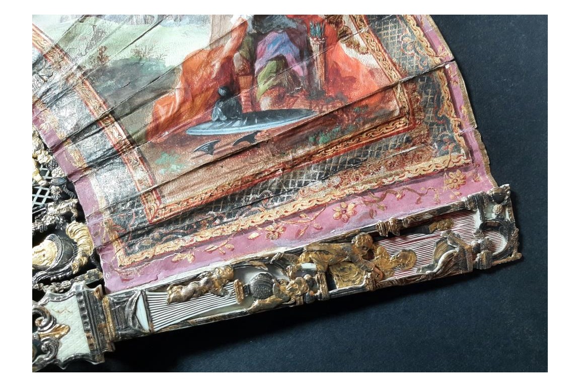 Caesar and Cleopatra, fan circa 1770