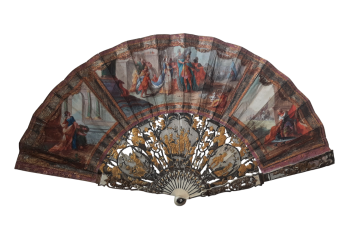 La rencontre de César et Cléopatre, éventail vers 1760-70