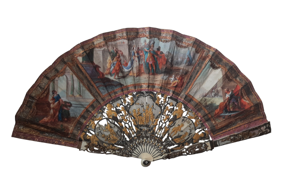Caesar and Cleopatra, fan circa 1770