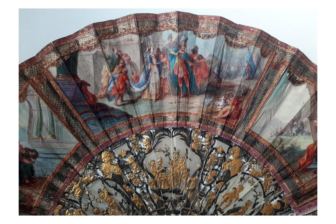 Caesar and Cleopatra, fan circa 1770