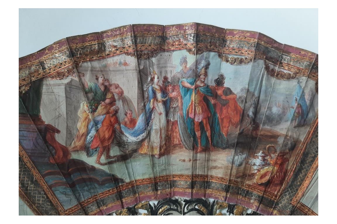 Caesar and Cleopatra, fan circa 1770