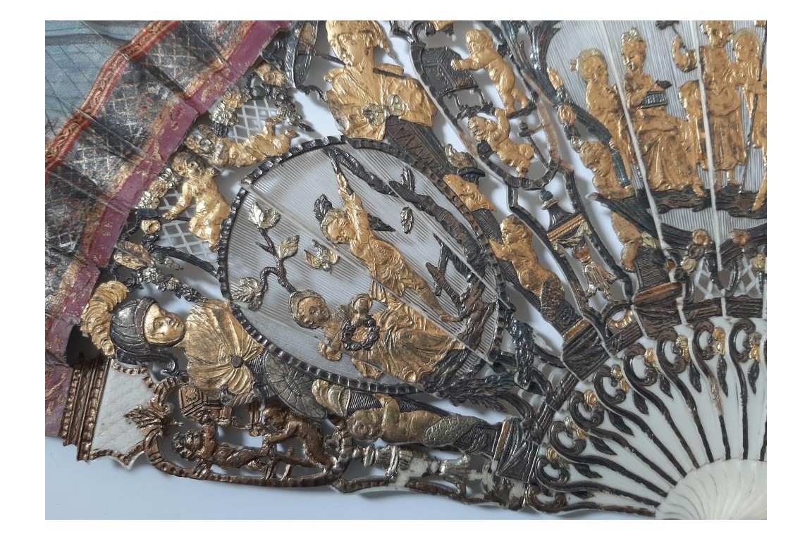 Caesar and Cleopatra, fan circa 1770
