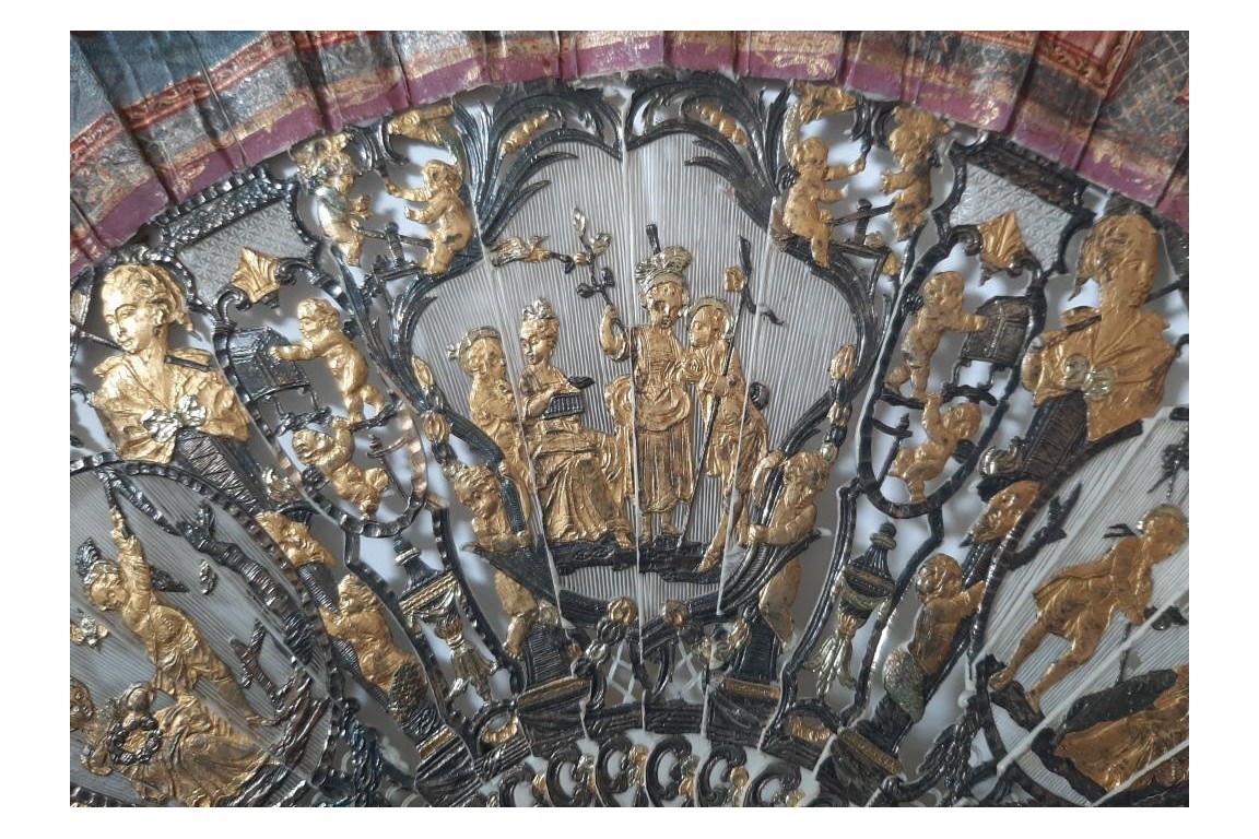 Caesar and Cleopatra, fan circa 1770
