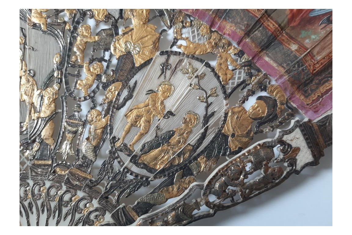 Caesar and Cleopatra, fan circa 1770