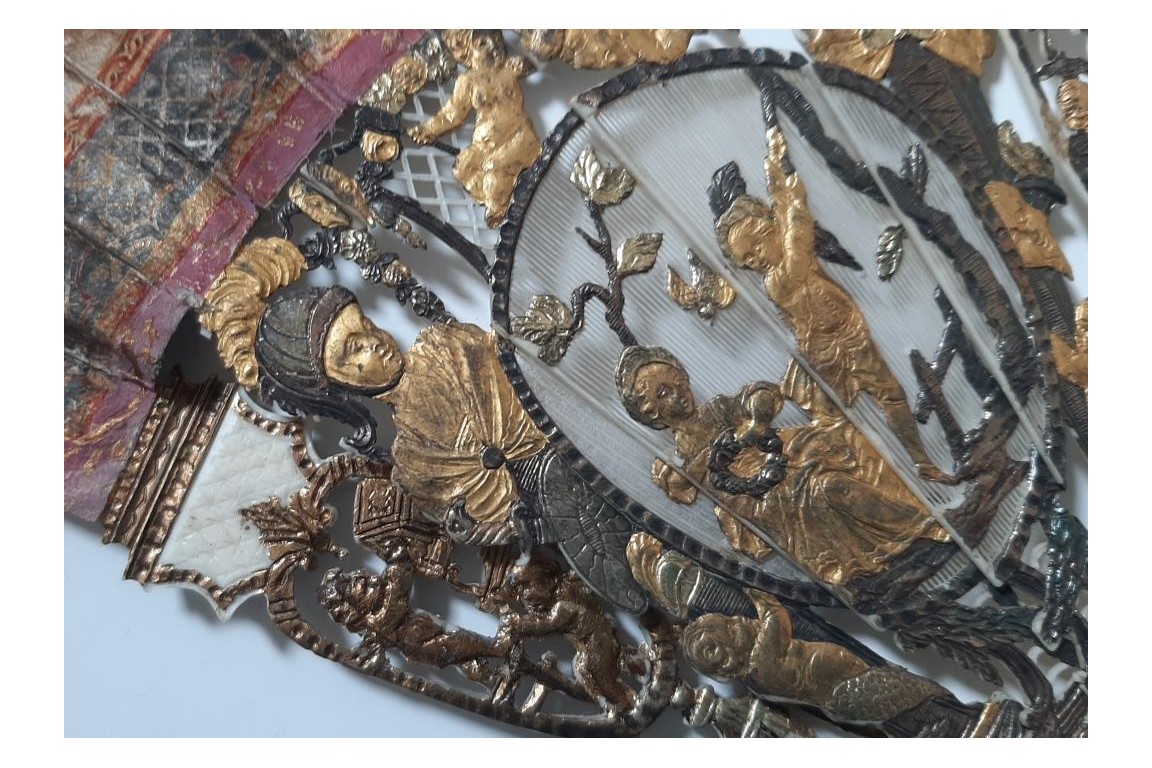 Caesar and Cleopatra, fan circa 1770