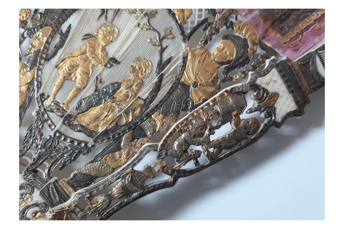 Caesar and Cleopatra, fan circa 1770