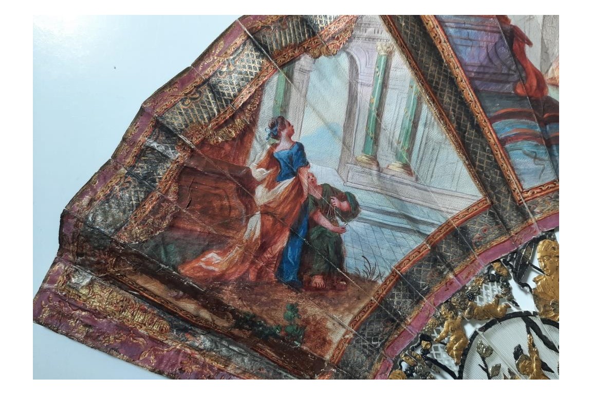 Caesar and Cleopatra, fan circa 1770