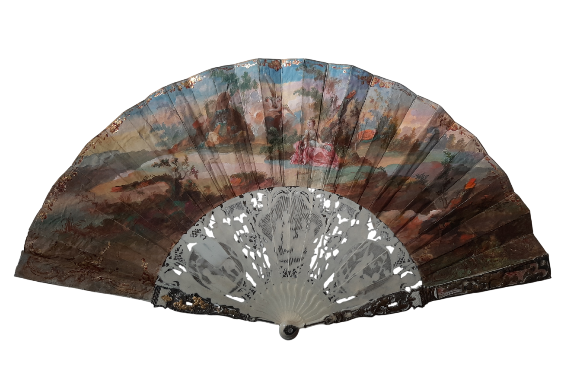 Caesar and Cleopatra, fan circa 1770