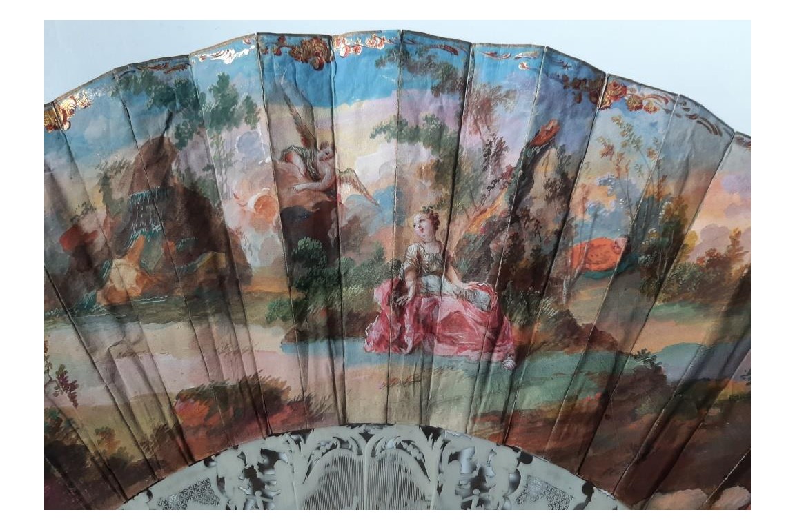 Caesar and Cleopatra, fan circa 1770