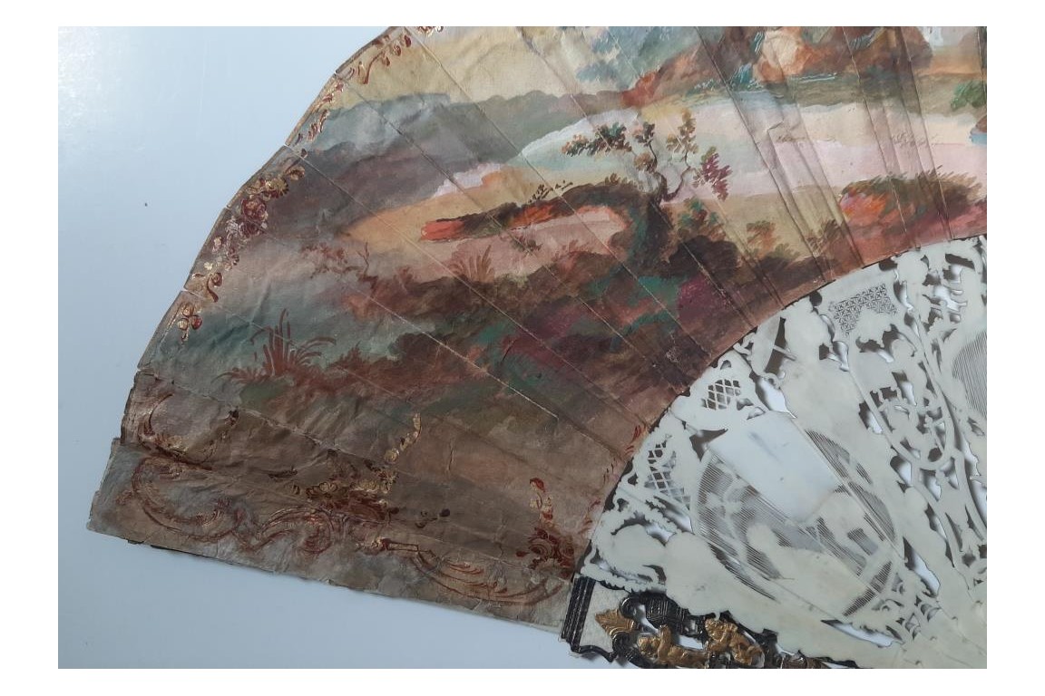 Caesar and Cleopatra, fan circa 1770