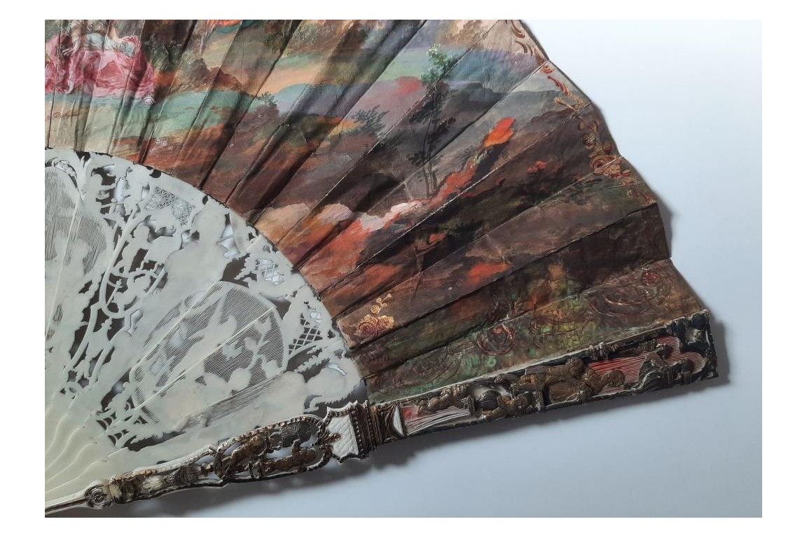 Caesar and Cleopatra, fan circa 1770