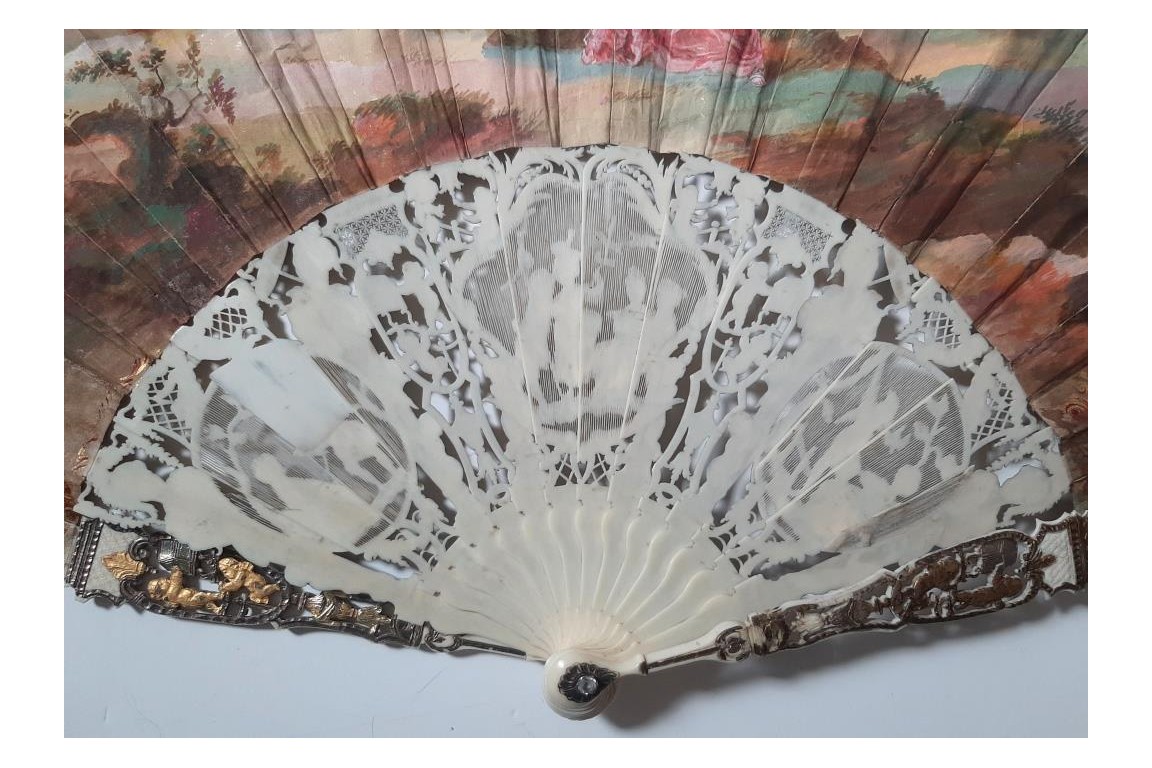 Caesar and Cleopatra, fan circa 1770