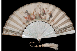 Catching love, Lasellaz fan, late 19th century