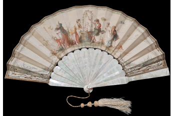 Catching love, Lasellaz fan, late 19th century