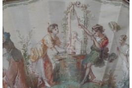 Catching love, Lasellaz fan, late 19th century