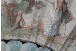 Attraper l’amour, éventail de Lasellaz fin XIXème siècle