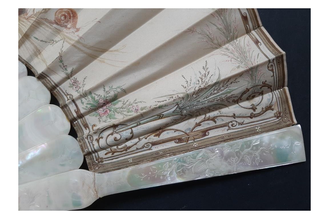 Catching love, Lasellaz fan, late 19th century