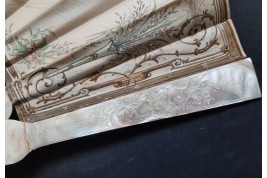 Attraper l’amour, éventail de Lasellaz fin XIXème siècle