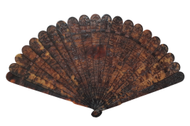 Chinese tortoiseshell fan, 19th century