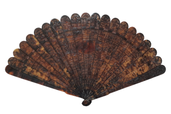 Chinese tortoiseshell fan, 19th century