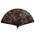 Geometric tortoiseshell fan, 19th century, China