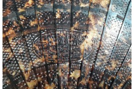 Geometric tortoiseshell fan, 19th century, China