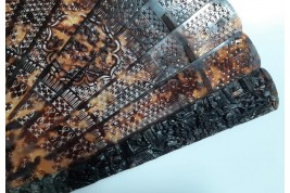 Geometric tortoiseshell fan, 19th century, China
