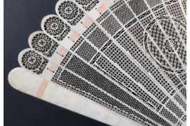 Chine géométrique, éventail vers 1795-1810