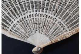 Chine géométrique, éventail vers 1795-1810