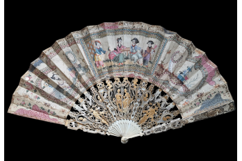 Chinoiserie, éventail vers 1770
