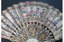 Chinoiserie, fan circa 1770