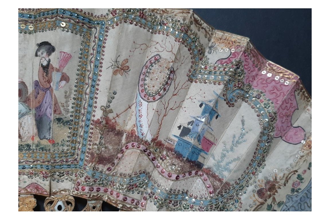 Chinoiserie, fan circa 1770