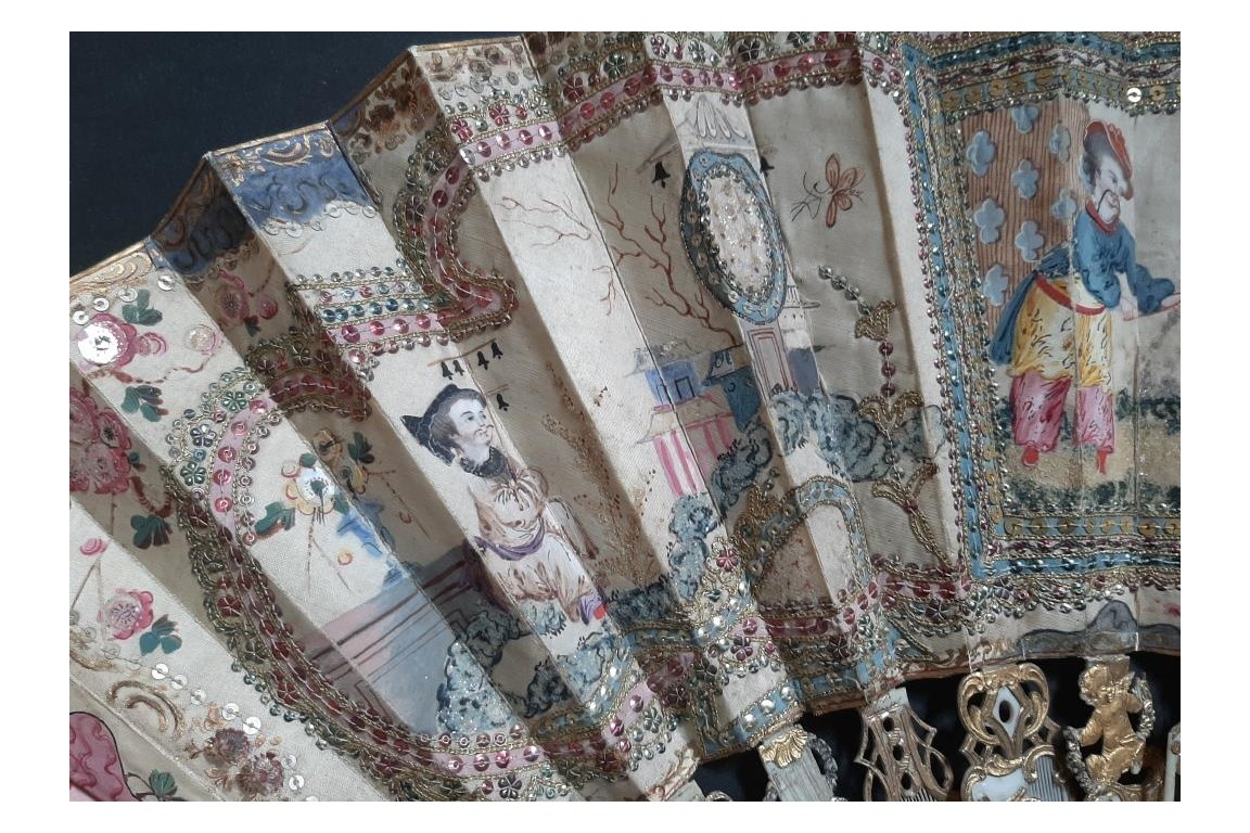 Chinoiserie, fan circa 1770