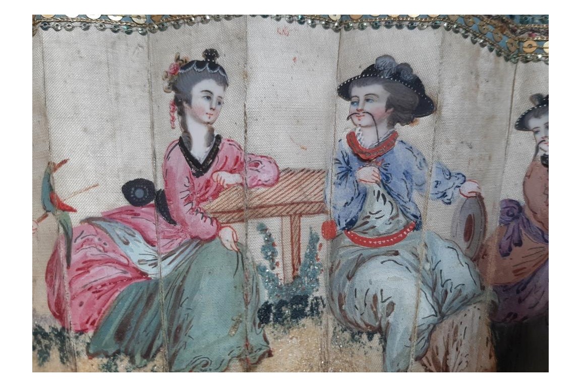 Chinoiserie, fan circa 1770